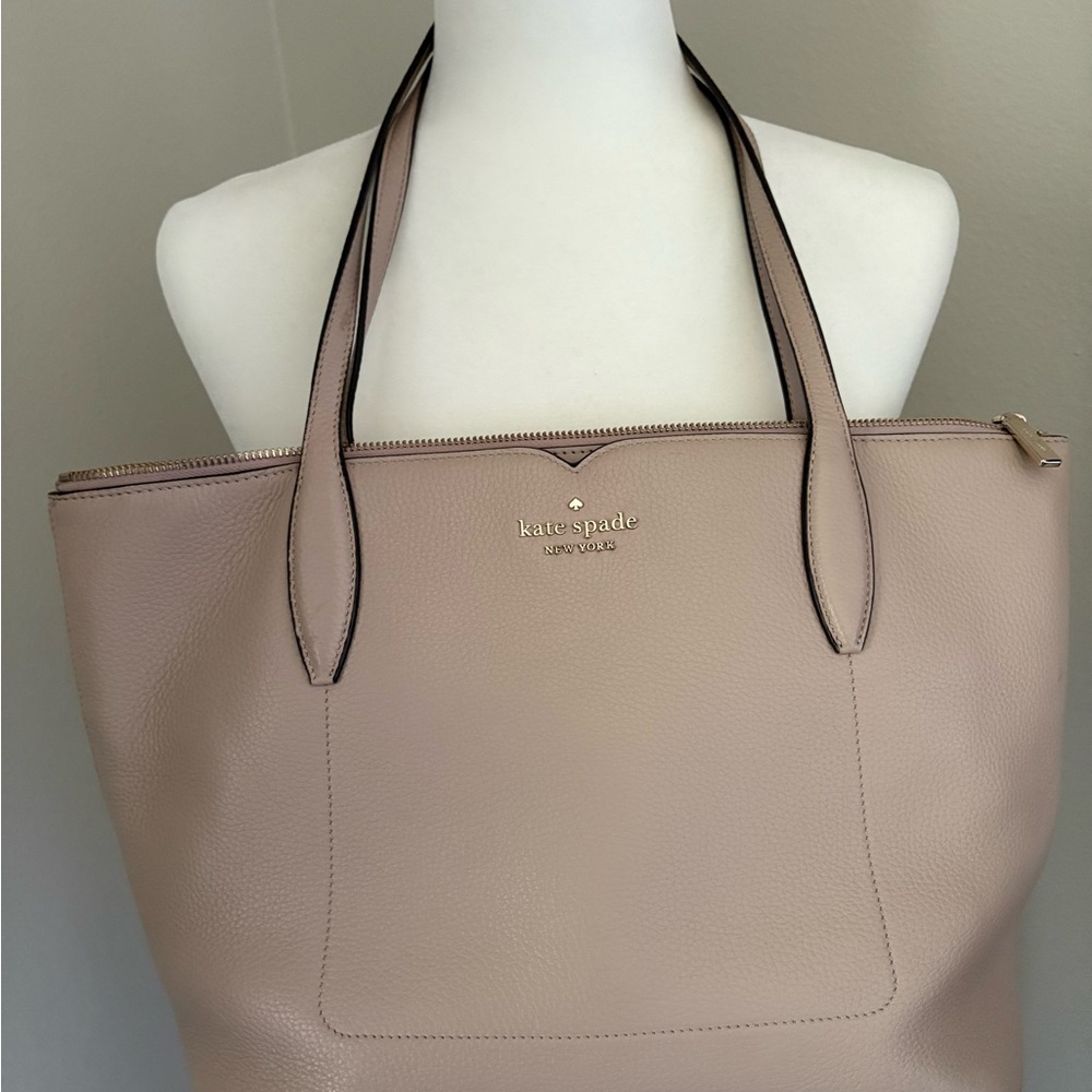 kate spade Taupe Leather Tote